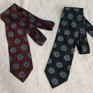 Pierre Balmain silk tie pair